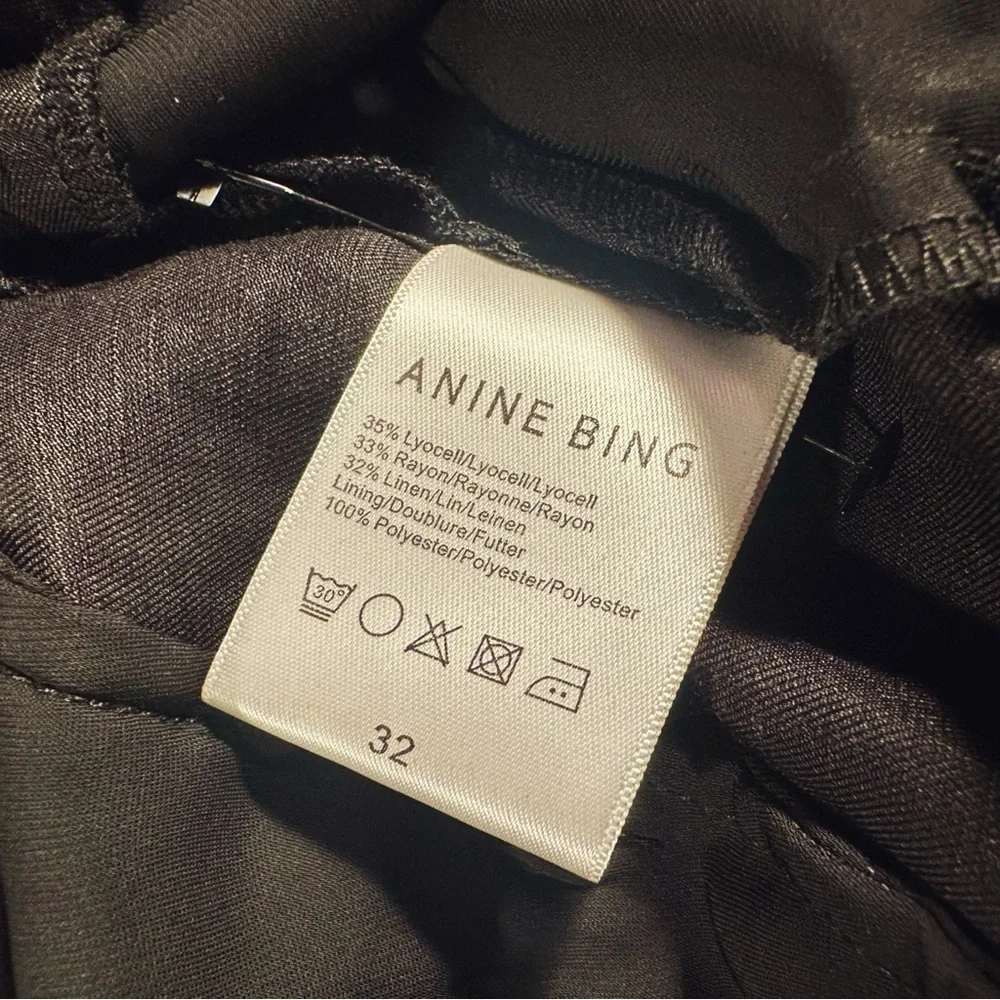 Anine Bing Black ‘Carrie’ Trousers Size 32 = U.S. Women’s 2 ASO Meghan Markle